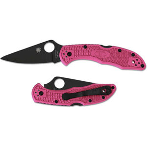 Spyderco DELICA® 4 FRN PINK BLACK BLADE - Pink Heals