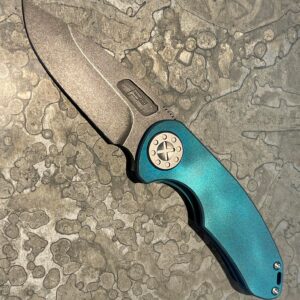 Curtiss Custom Knives F3 Medium Slicer Non-Flipper SLIM Turquoise