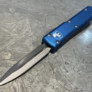 Microtech Ultratech Blue Body D/E Stonewash