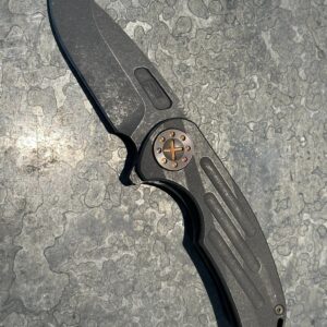 Curtiss Custom Knives F3 Medium Slicer Flipper Ball Mill Blasted