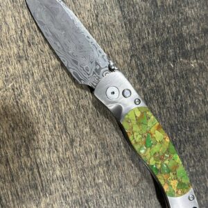 Santa Fe Stoneworks El Rey Green Turquoise w/Damasteel