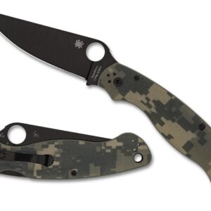 SpyderCo MILITARY™ 2 CAMO G-10 BLACK BLADE PLAINEDGE