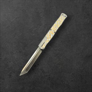Heretic Knives Cleric 2 Tanto DLC Flamed Ti Inlay