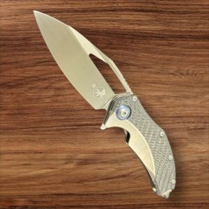 Microtech Matrix Titanium and Carbon Hand Rubbed Satin