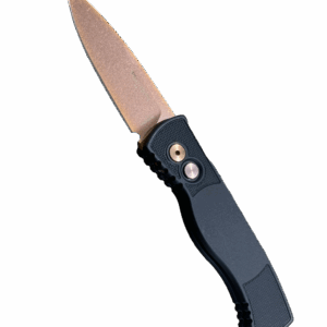 Pro-Tech TR-2 Black Handle Rose Gold Blade and Hardware