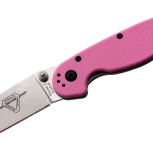 Ontario RAT Model 2 Folding Knife 3.0" Satin Plain Blade, Pink Handles, Liner Lock - 8862