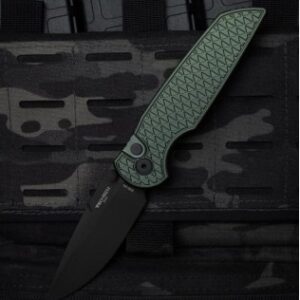 Pro-Tech Tactical Response 3 TR-3 Integrity Manual Relic Green Handle DLC Black Blade