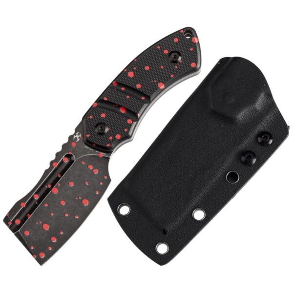 KANSEPT Korvid S Fixed Blade Black G10 with Zombie Blood Print