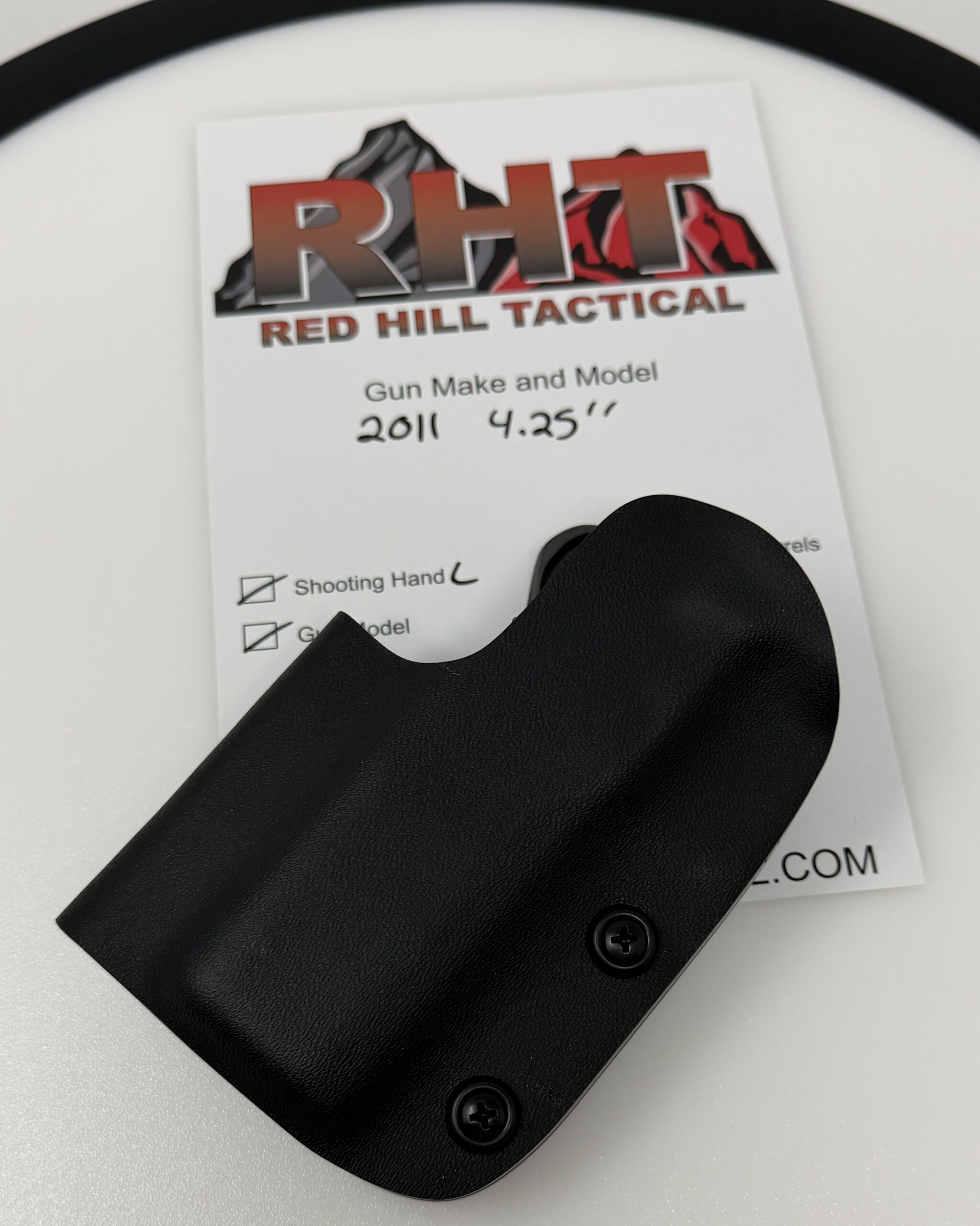 RTS - DS 1911 custom 4.25 Holster - LH - Competition - Black/Gunmetal Second