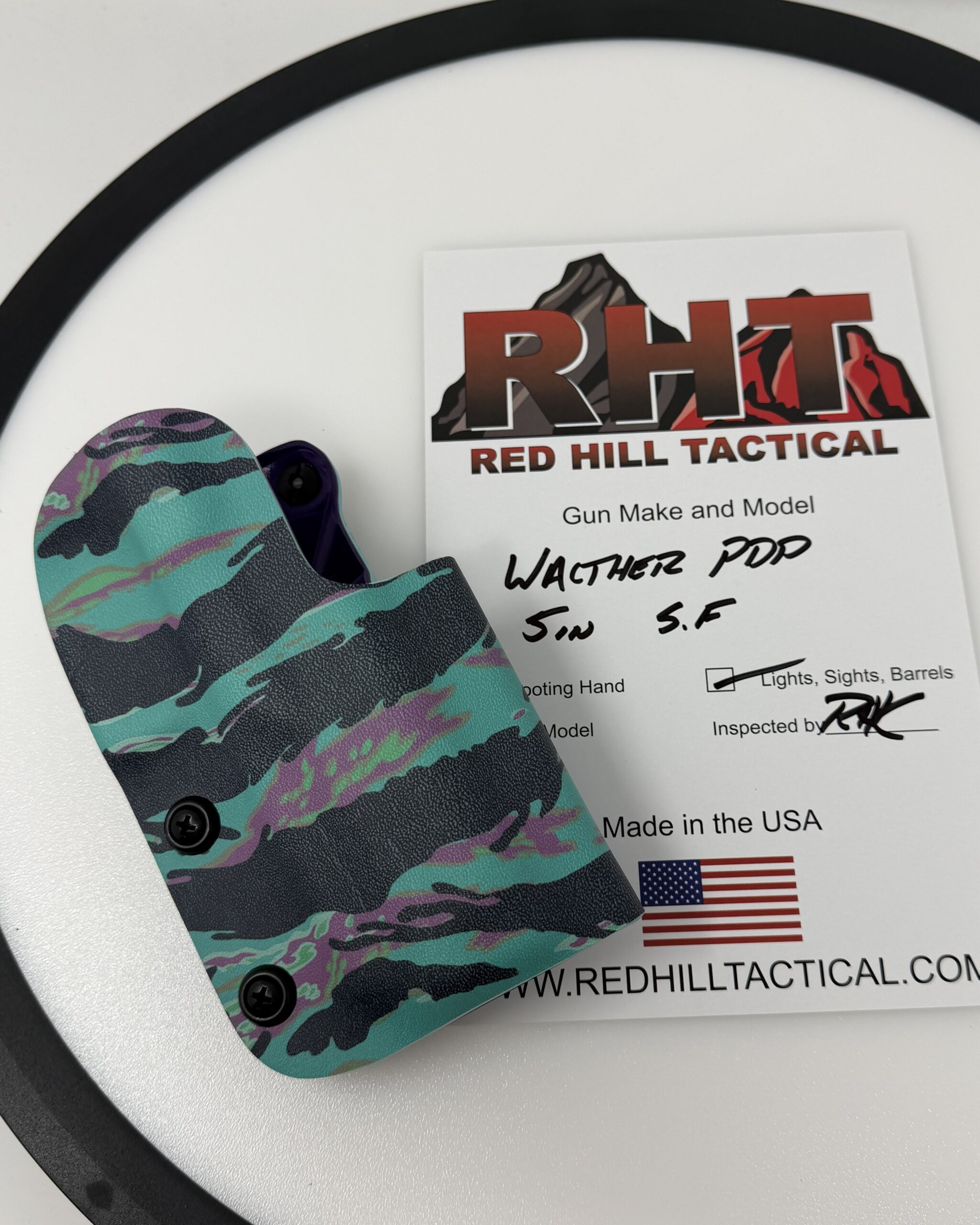 Holster for PDP 5in Steel Frame - RH - Competition - RTS - Miami Tiger