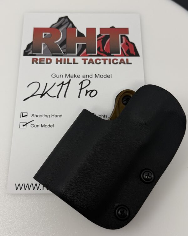 2K11 Pro Competition Holster, Red Hill Tactical, LH - Black/Coyote Brown